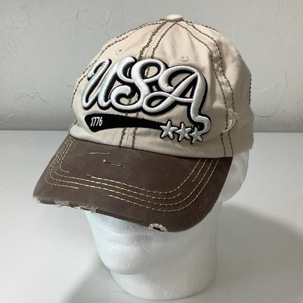 KBETHOS original vintage distressed large embroidered logo baseball hat Size OS